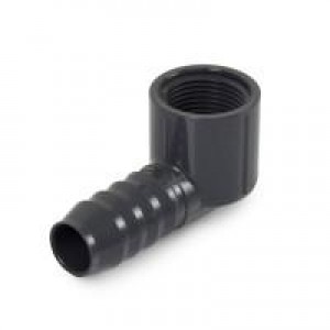 Barbed Insert x FNPT Threaded PVC 90° Elbows